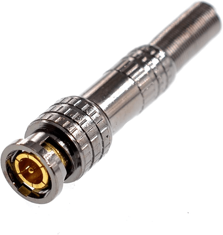 Spring Loaded BNC Q9 Male Connector for CCTV Coaxial Cable - Image 1