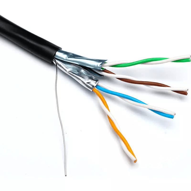 UKvision Shielded CAT6A Outdoor Ethernet Cable - Copper FTP Reel for Burial Use - Image 1