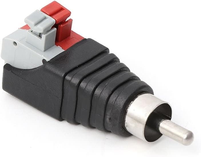 Wire to RCA Male Push Connector Adapter for CCTV and AV - Image 1