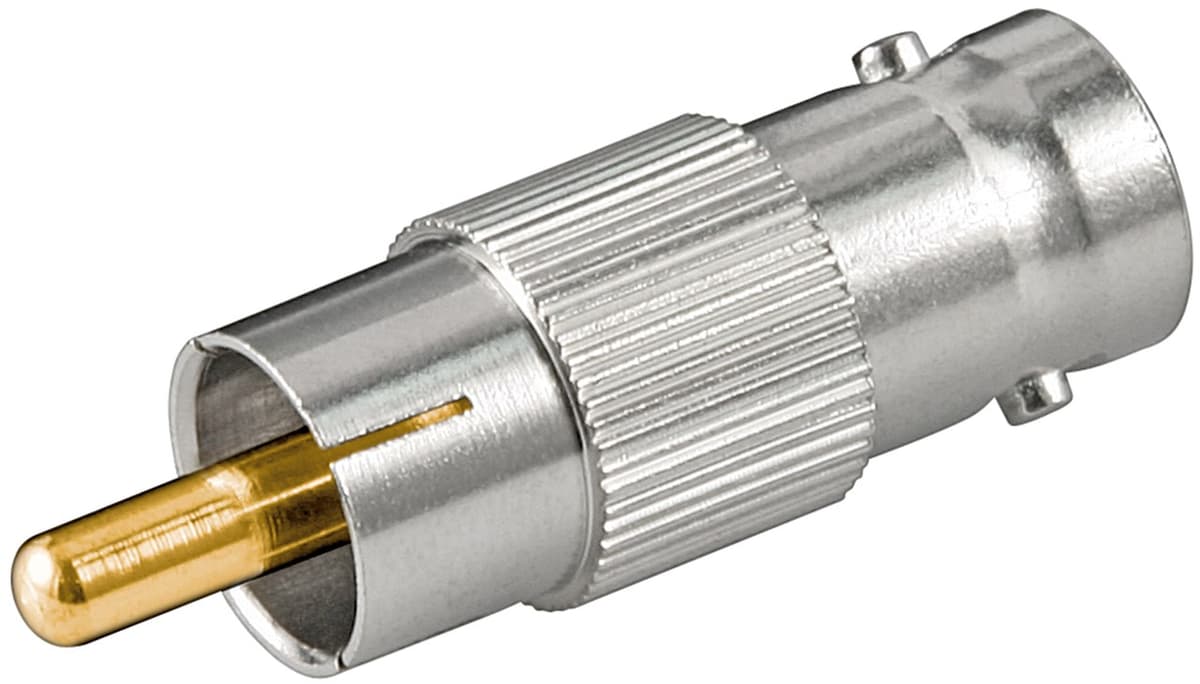 BNC Female to RCA Male Adapter CCTV Coaxial Video Connector - Image 1